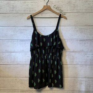 Torrid Cactus Print Summer Southwestern Tank Top Ruffle Blouse Plus 1X